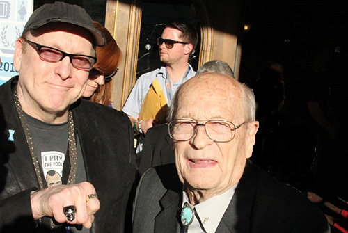 Rick Nielsen and Rupert Neve on SXSW Red Carpet, by Debbie Cerda, all rights reserved